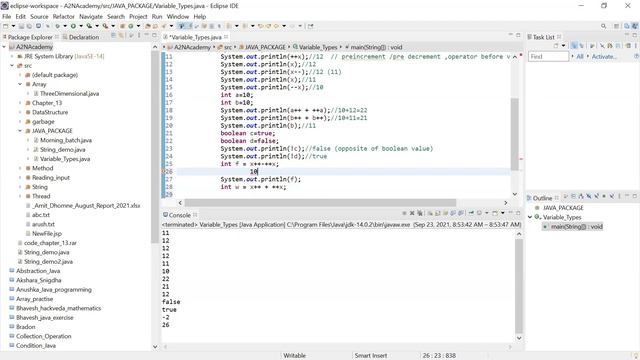 Java Operator Program смотреть онлайн