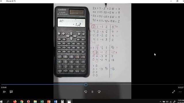 Using the CALC function of scientific calculator to solve - 4 Equations, 4 Unknowns. смотреть онлайн