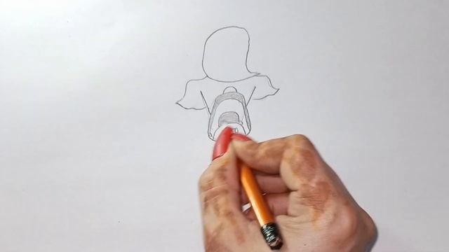 How to draw a girl with School Bag (Back side) - step by step || Pencil sketch Tutorial || Art vide смотреть онлайн