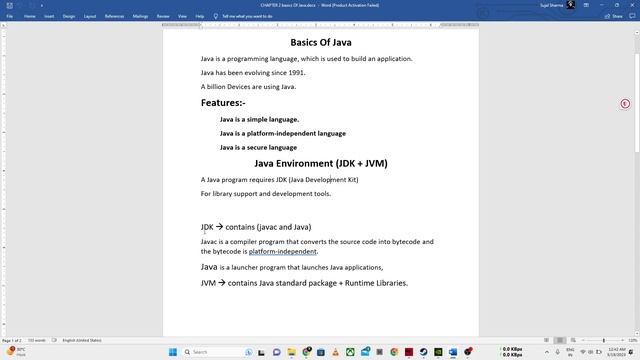 Chapter 2 | Basics of Java | WHAT | WHY | Enviornment (JDK+JVM) | Architechture | Technocrat Sujal смотреть онлайн