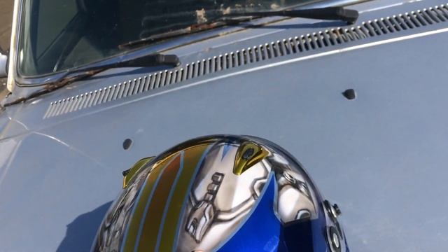 Аэрография на шлем Arai CK-6. Иван Божедомов. смотреть онлайн