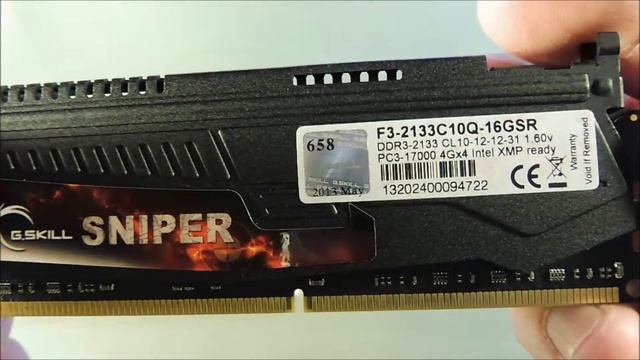 G SKILL Sniper Series 16GB 4 x 4GB DDR3 2133 PC3 17000 Quad Channel Kit Unboxed смотреть онлайн