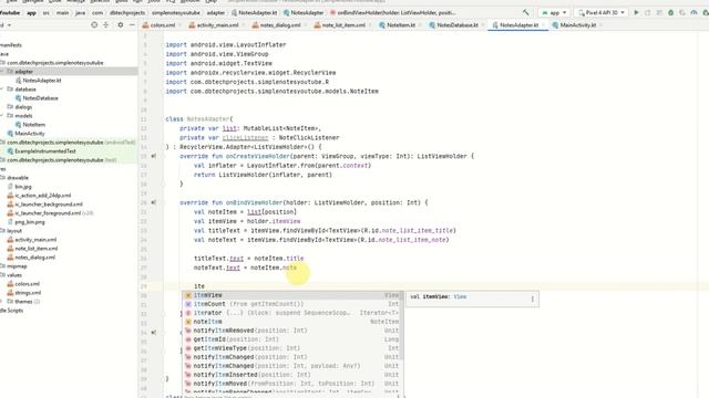 Android Drag & Drop Notes App Tutorial with Kotlin and SQLite смотреть онлайн