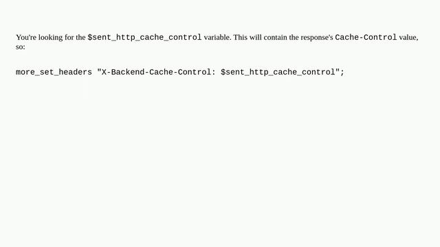 nginx: How to backup / duplicate nginx Cache-Control header? смотреть онлайн