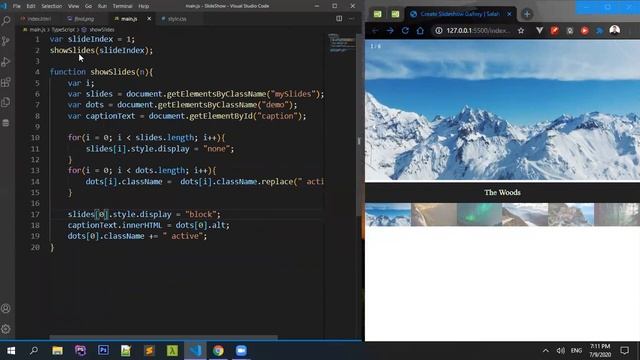 Create a Responsive Slideshow Gallery with JavaScript and CSS | Part #4 смотреть онлайн