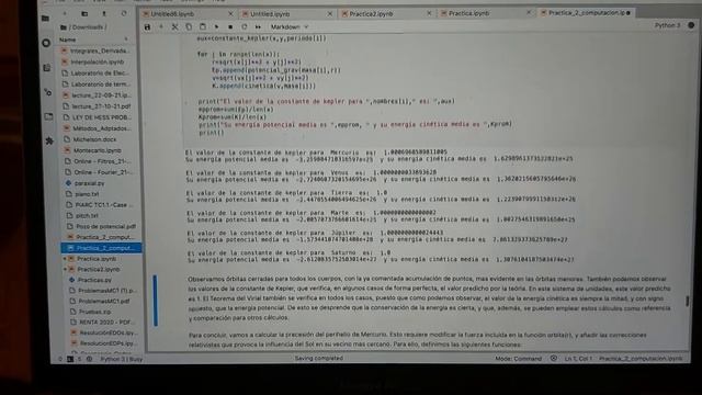 Python simulation of orbits using Runge Kutta method + Mercury Perihelion simulation смотреть онлайн