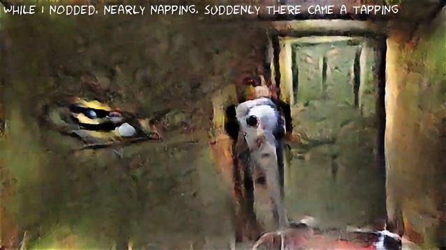Ai generated Text to video-The Raven's Tap смотреть онлайн