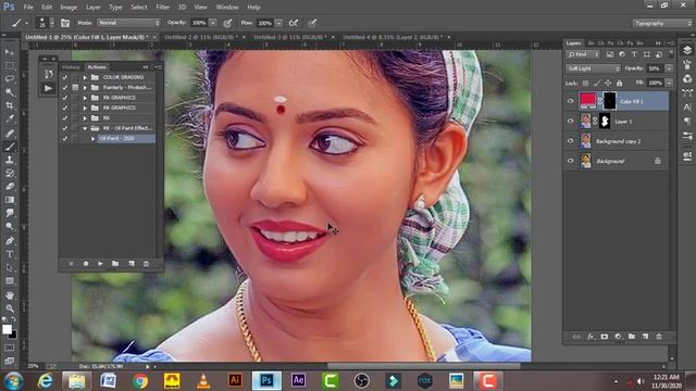 Oil Paint Effect | Smudge Paint Effect Action | Photoshop Oil Paint Action | RK Graphics Barbil смотреть онлайн