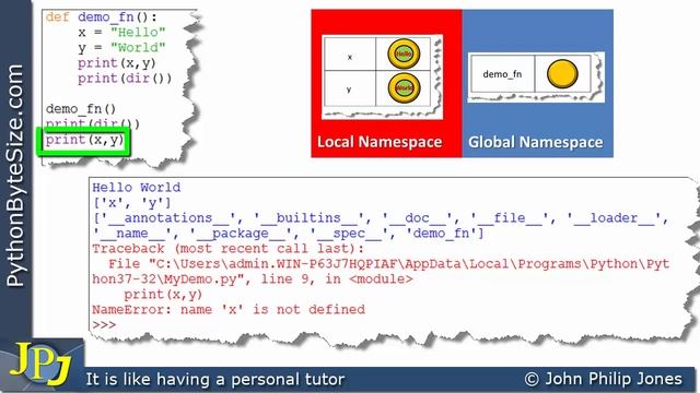 Python Global Namespace смотреть онлайн