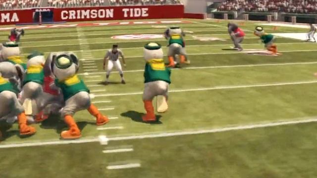 NCAA Football 13 Mascot Mashup Gameplay Alabama Crimson Tide vs Oregon Ducks смотреть онлайн