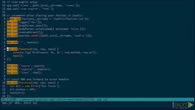 Mastering Express Web Application Development: Middleware | packtpub.com смотреть онлайн