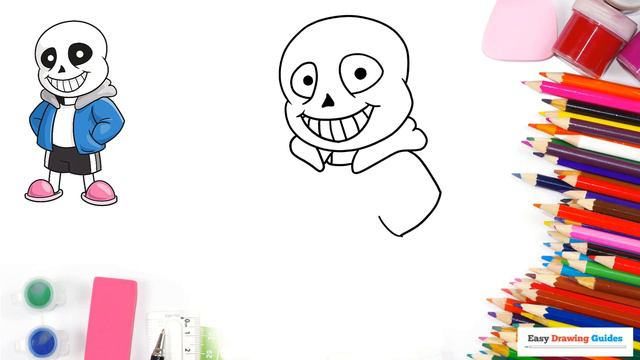 How to Draw Sans from Undertale in a Few Easy Steps: Drawing Tutorial for Beginner Artists смотреть онлайн