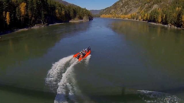 Осень на Алтае. Бирюзовая катунь. Камышлинский водопад. смотреть онлайн