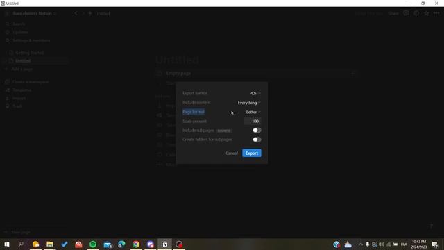 How To Export To Pdf Notion Tutorial