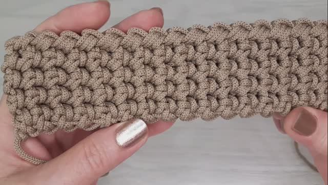 Как связать ручку для сумки или рюкзака. смотреть онлайн