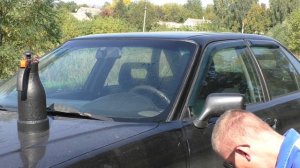 Полировка лобового стекла,оксидом церия.Убрал потертости от дворников.