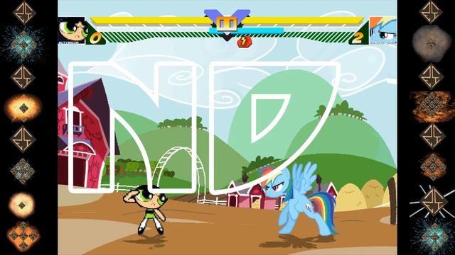 Buttercup (Powerpuff Girls) vs Rainbow Dash (My Little Pony) - Ultimate Mugen Fight 2016 смотреть онлайн