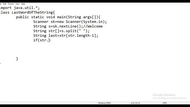 Last word of The String Using Java[Competitive Programming] смотреть онлайн