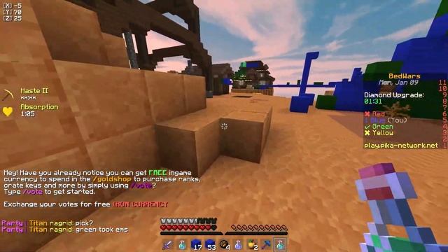 INSANE 1V4 BEDWARS CLUTCH | PIKA NETWORK смотреть онлайн