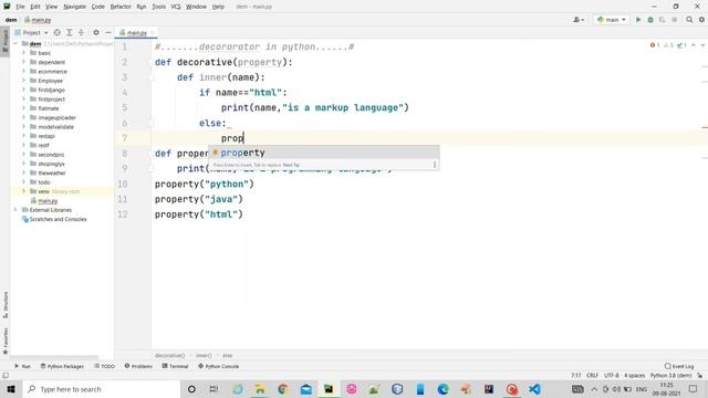 Decorator in python language | 2021 | Hindi Lecture | Pycharm смотреть онлайн