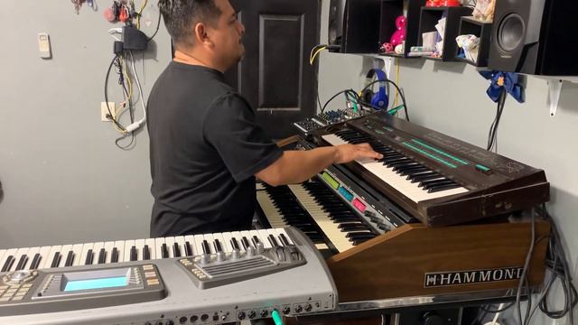 La negra Candelosa del grupo Pegasso del pollo Estevan tocando con hammond B200 смотреть онлайн
