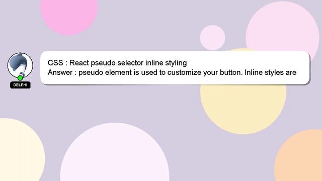 CSS : React pseudo selector inline styling смотреть онлайн