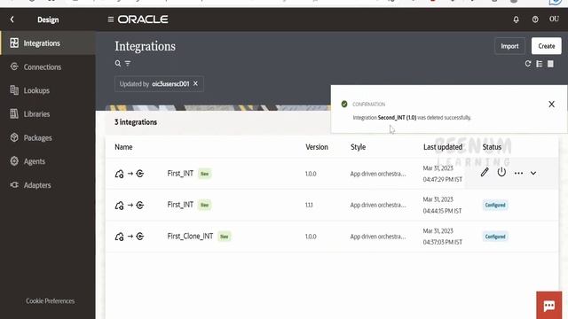 How to Delete an integration in Oracle Integration 3, Delete integration in OIC 3 смотреть онлайн