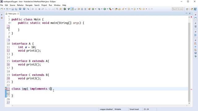 Java Interface 3 - Interface extends Interface, Problem with Access Modifier (Bangla) смотреть онлайн