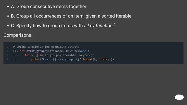 How do I use itertools.groupby()? смотреть онлайн