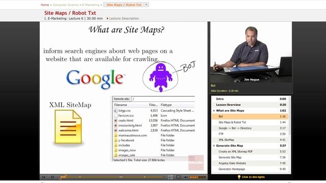 Internet Marketing: Site Maps/ Robot Txt смотреть онлайн