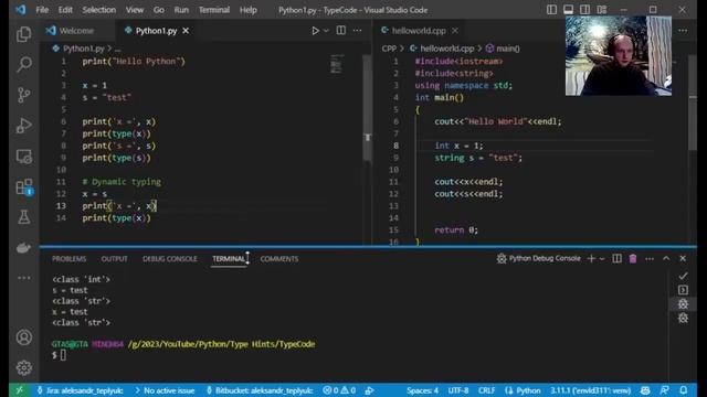 Learning Python, C# (.Net) and C++ simultaneously. Lesson 1 смотреть онлайн