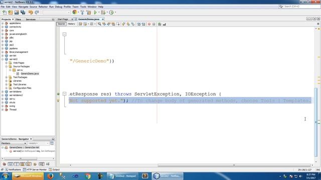 first program in servlet with generic servlet #1 смотреть онлайн
