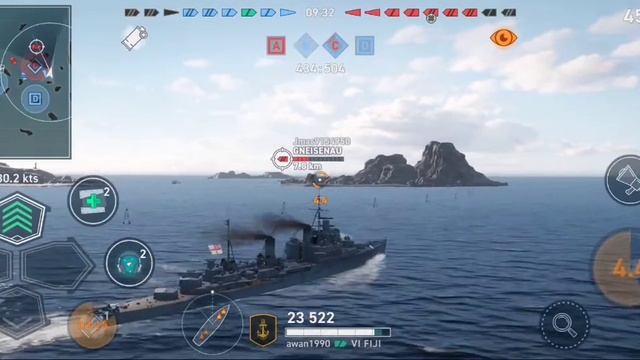 World of Warships Legends go Mobile - Cruiser Tier VI "FIJI" Gameplay - 4 Kills 90k Dmg. смотреть онлайн
