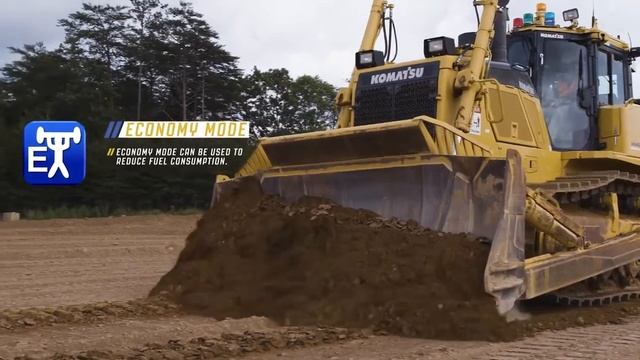 Komatsu D155AX 8 Large Dozer Operator Controls смотреть онлайн