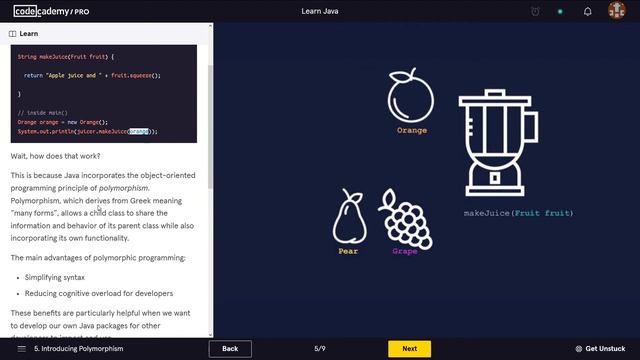 Learn Java - 8.0 Java Inheritance and Polymorphism | Codecademy Walkthrough смотреть онлайн