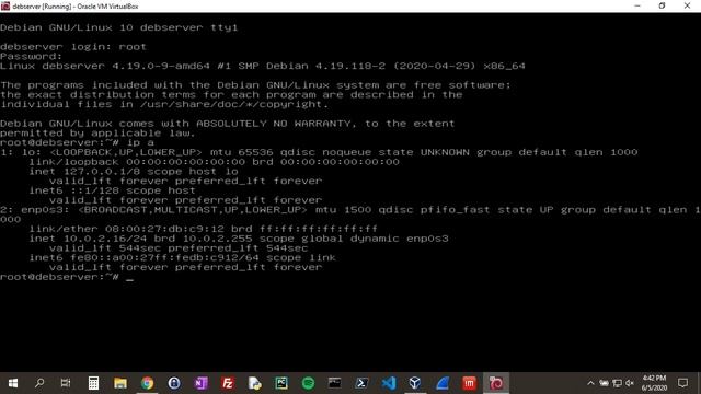 Debian 10.4 install to VirtualBox смотреть онлайн