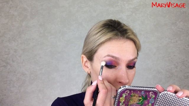 Фиолетовый макияж палеткой Lila palette Natasha Denona смотреть онлайн