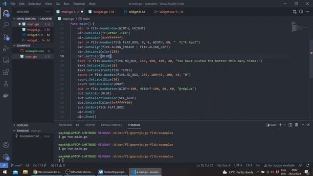FLTK Go: creating gui apps using Golang with FLTK смотреть онлайн