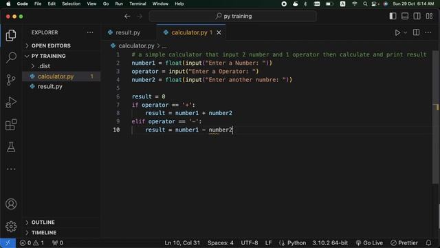 Simple calculator using python смотреть онлайн