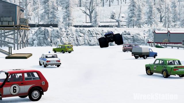 Monster Truck Crashes #30 - Beamng drive смотреть онлайн