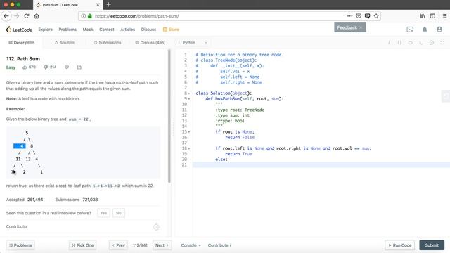 LeetCode in Python 112. Path Sum - Michelle小梦想家 смотреть онлайн
