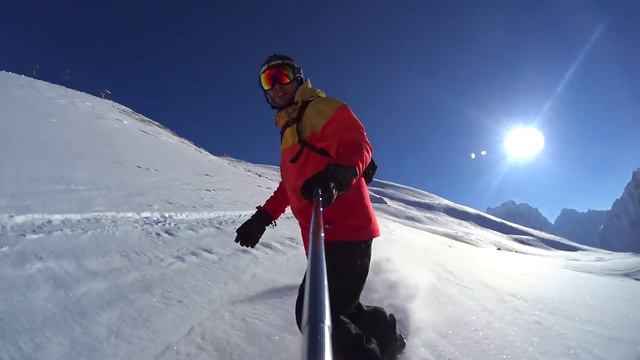 Домбай 2015. Катангенс. Сноуборд. Ez катка, фрирайд. смотреть онлайн