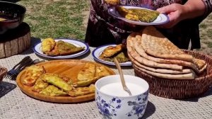 Жаренный Кабачок. Два Блюда из Одного Кабачка  Азербайджанская Кухня Деревенская Кухня Рецепты