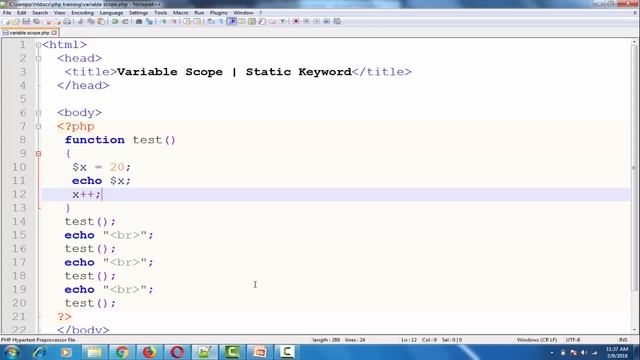 PHP Static Keyword,Lec-11 |PHP tutorial for beginners in Urdu/Hindi| смотреть онлайн