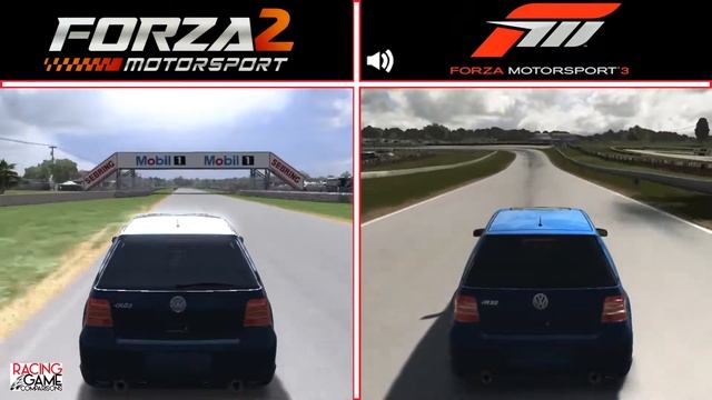 Forza Motorsport 2 vs Forza Motorsport 3 - Volkswagen R32 Graphics & Sound Comparison смотреть онлайн