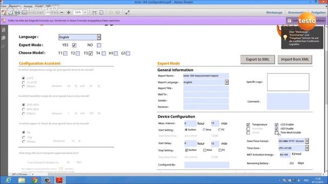 Логгер данных Testo 184. Конфигурирование смотреть онлайн