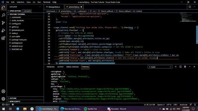 How To Create An Anime Info Using Kitsu API - Discord js смотреть онлайн