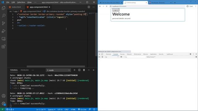 OKTA-angular-5 (Get user info from okta-angular) смотреть онлайн