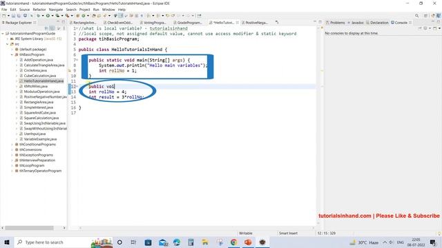 local variable in java and scope of local variable in java смотреть онлайн