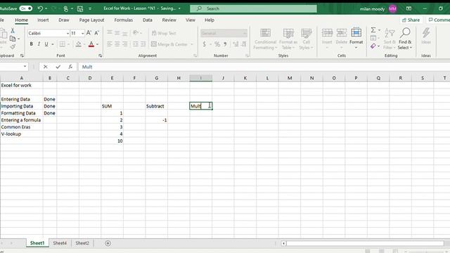 Excel for Work Lesson #4 Excel 2020 09 16 20 11 38 смотреть онлайн